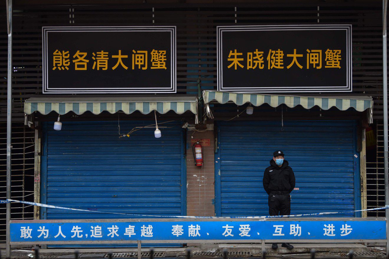 现已关闭的中国武汉华南海鲜市场