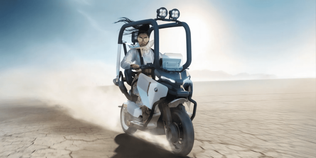 宝马无头盔电动摩托