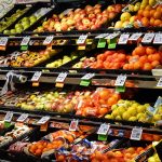 Supermarket fresh fruit display