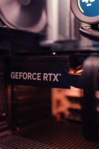 Graphics card inside a computer