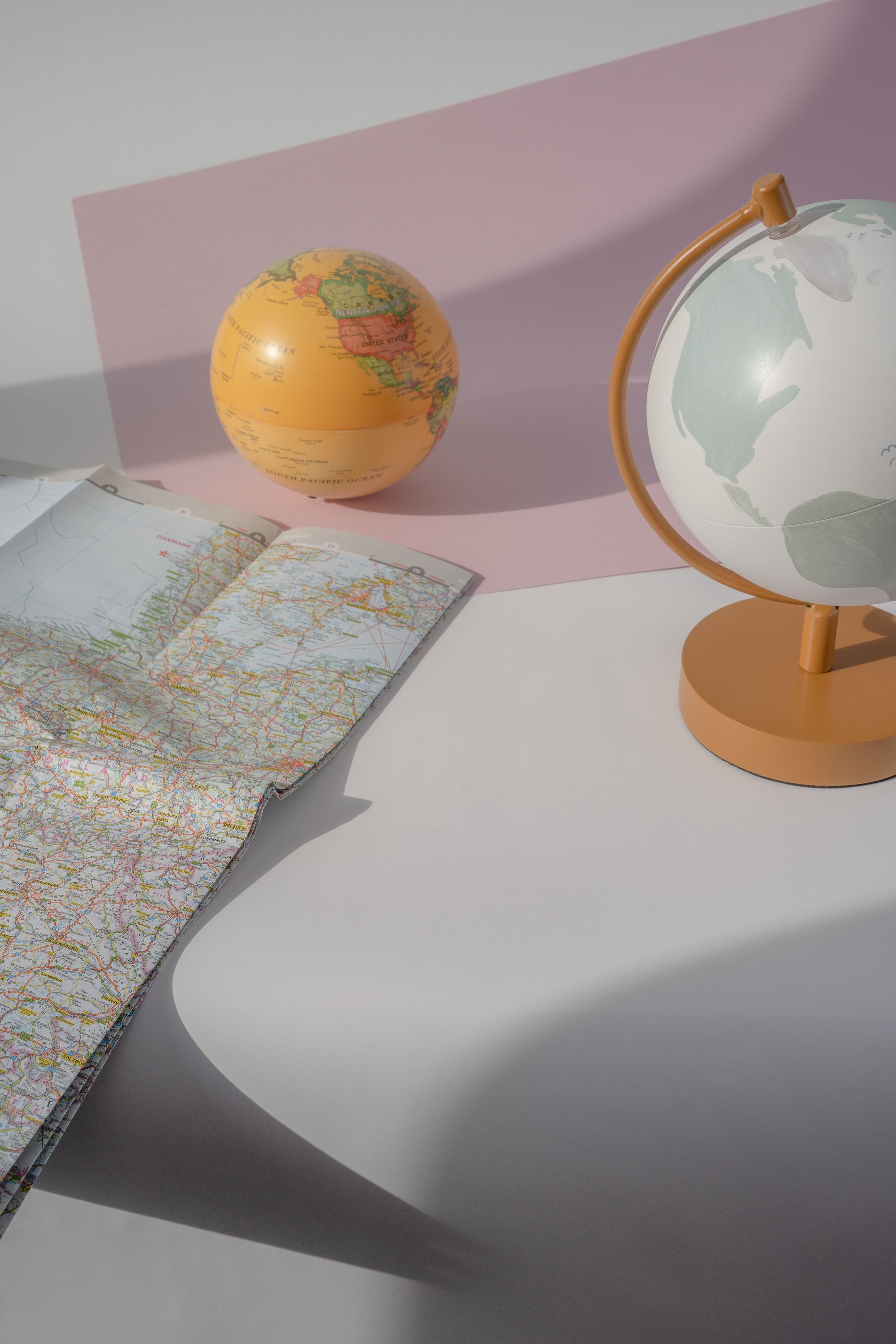 Map navigation app on a smartphone